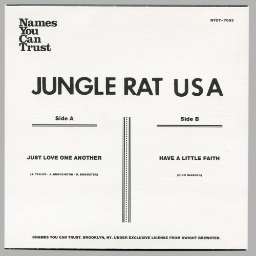 The Jungle Rat USA Just Love One Another