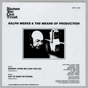 Ralph Weeks & The Means of Production - Nobody Loves Me (Like You Do)